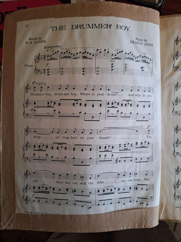 SHEET MUSIC - The drummer boy music by Franco Leoni. pp8