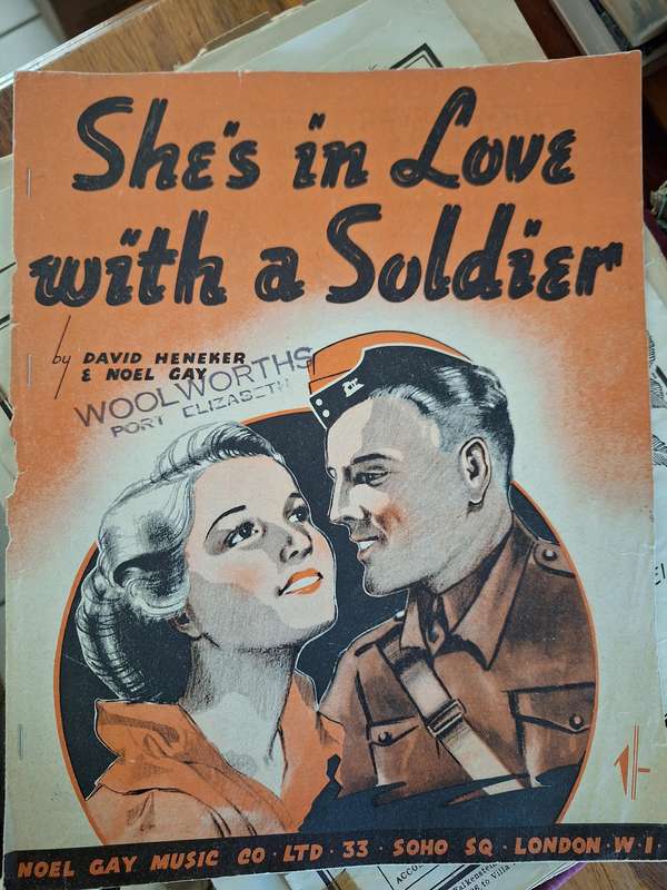 SHEET MUSIC - She's in love with a soldier by David Heneker && Noel Gay. pp6