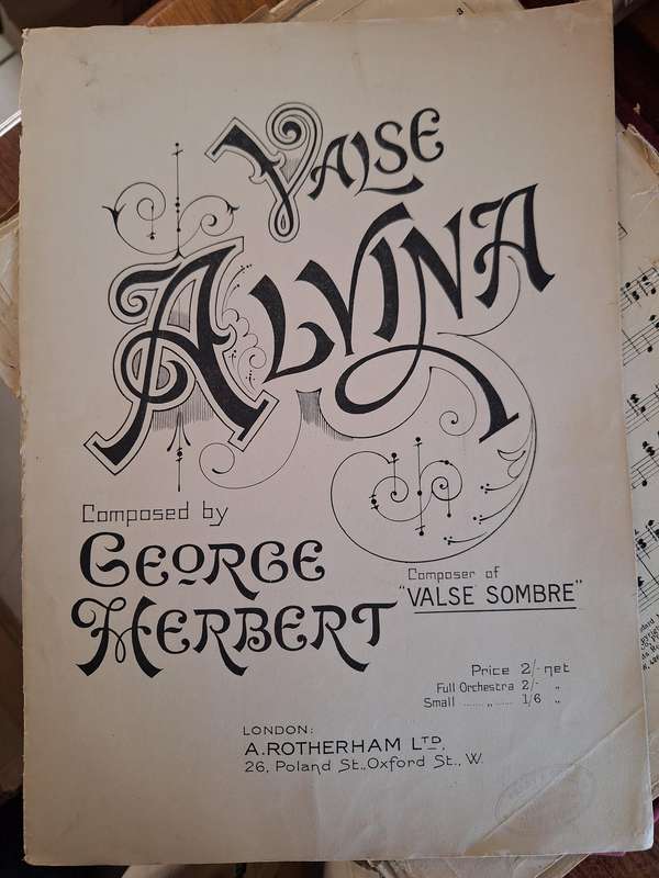 SHEET MUSIC - Valse Alvina composed by George Herbert. pp10