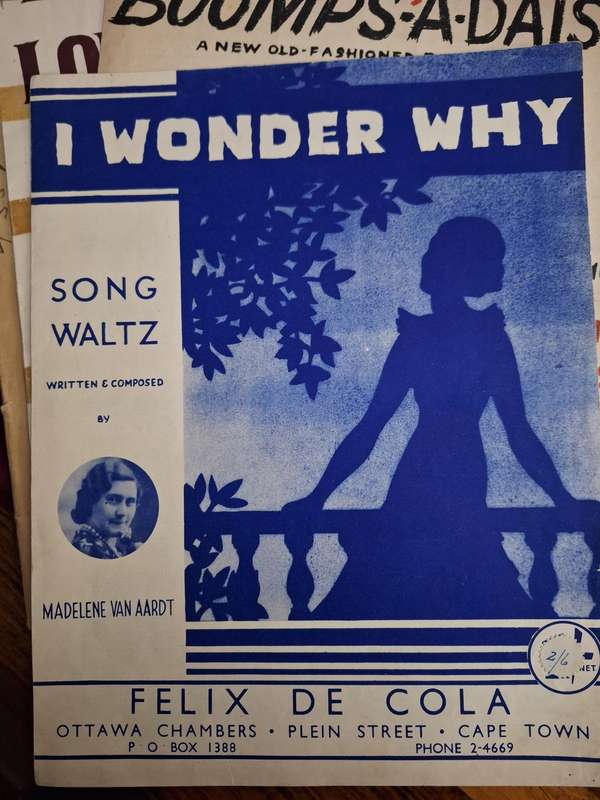 SHEET MUSIC - I wonder why song waltzz by Madelene van Aardt. pp4