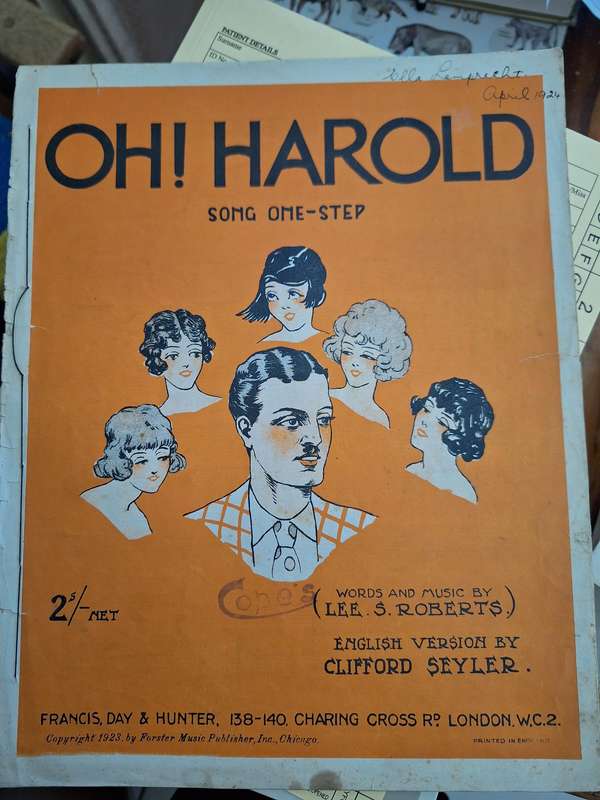 SHEET MUSIC - OH! HAROLD song one step.  words and music by Lee. S. Roberts. pp6