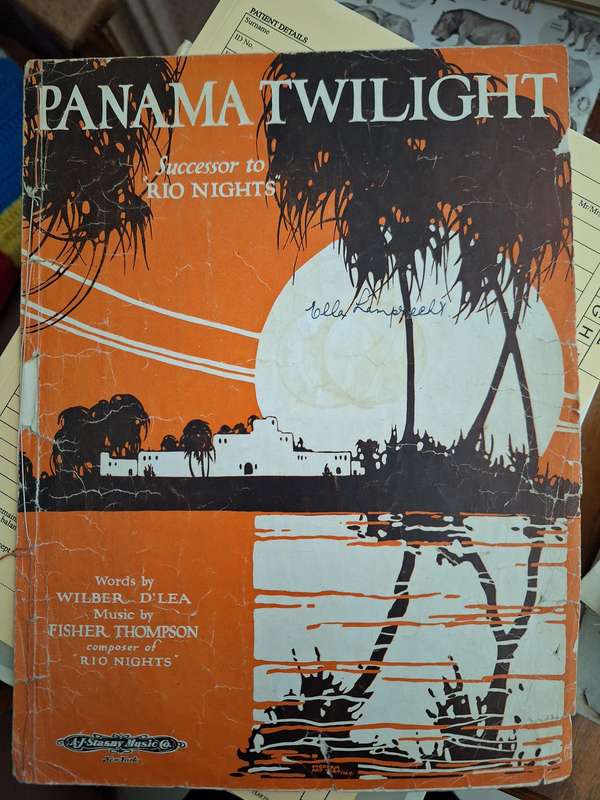 SHEET MUSIC - Panama Twilight  music by Fisher Thompson. pp4