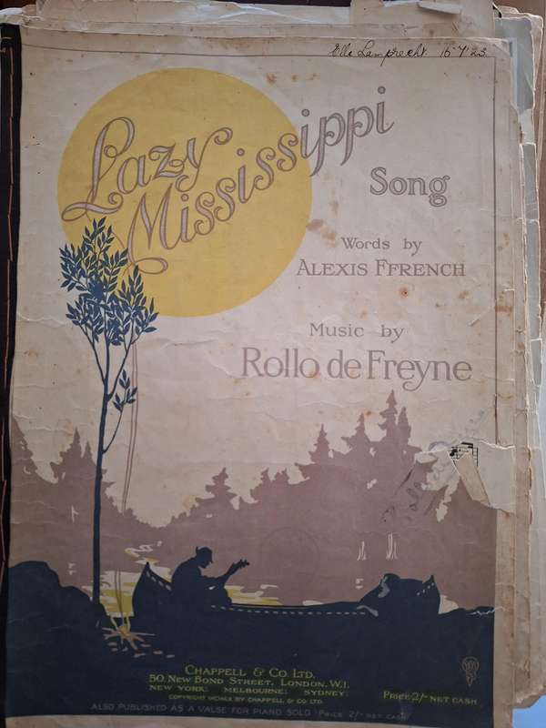 SHEET MUSIC - Lazy Mississippi music by Rollo de Freyne. pp8