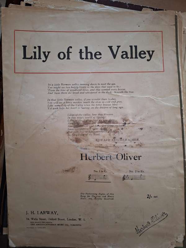 SHEET MUSIC - Lily of the Valley by Herbert Oliver. pp4
