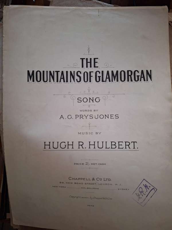 SHEET MUSIC - The mountains of Glamorgan music by Hugh R. Hulbert. pp6