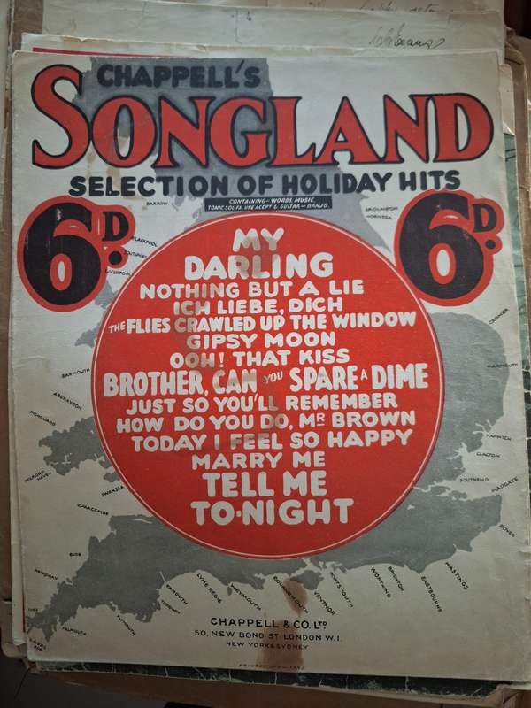 SHEET MUSIC - Chappell's SONGLAND - Fred Bentley Jr. pp8