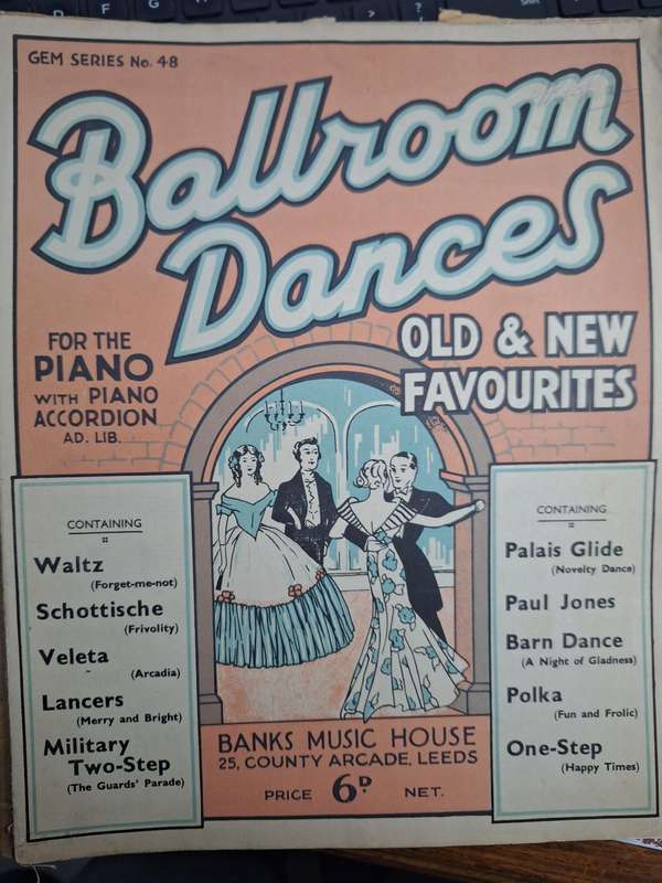 SHEET MUSIC - Ballroom Dances old & new Favourites for piano with accordion. pp24