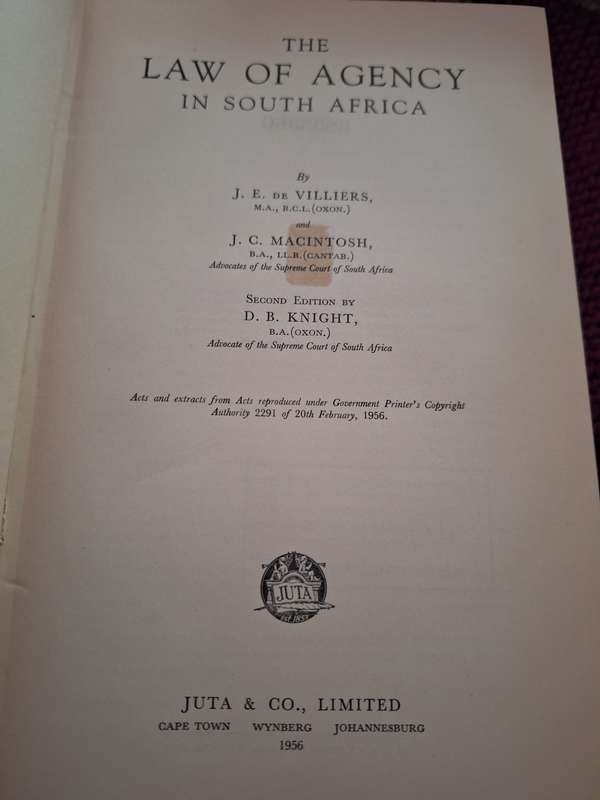 The law of Agency in South Africa