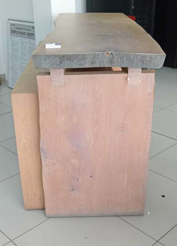 Quality built real wood reception desk