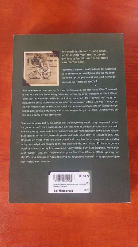 WYNAND CLAASSEN -KAALVOETKLONG TOT RUGBY TOKS ( SIGNED COPY)