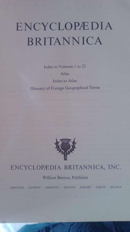 ENCYCLOPEDIA BRITANICA  1971 FULL SET OF 24 INCLUDING INDEX AND ATLAS(200TH ANNIVERSARY EDITION)