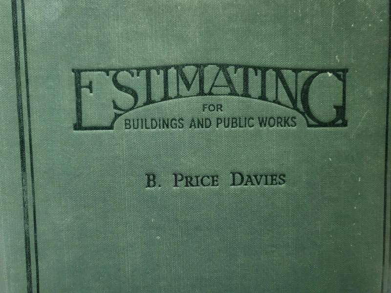 Estimating for Buildings and Public works( B PRICE DAVIES) Twelfth revised edition 1959