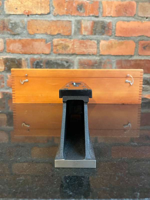 EXTREMELY RARE VINTAGE STARRETT No. 199 ENGINEERS MASTER LEVEL WITH ORIGINAL DOVETAIL WOODEN BOX