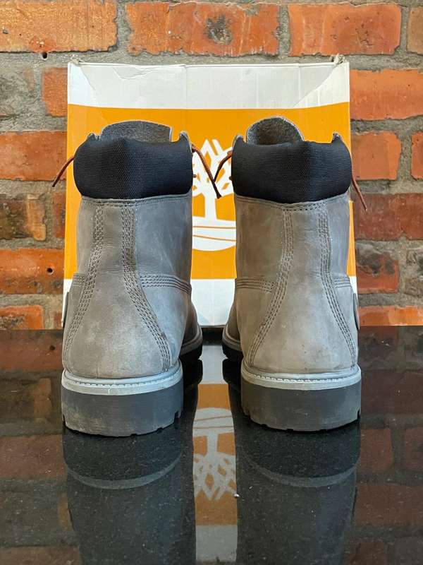 Timberland Premium Heritage 6" GREY NUBUCK LEATHER Waterproof Boots - Mens Size 11.5 - EARTHKEEPERS