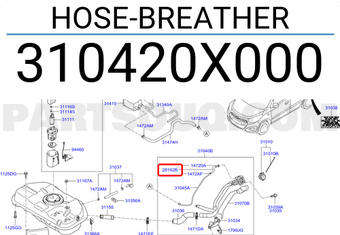HYUNDAI I10 HOSE BREATHER 310420X000