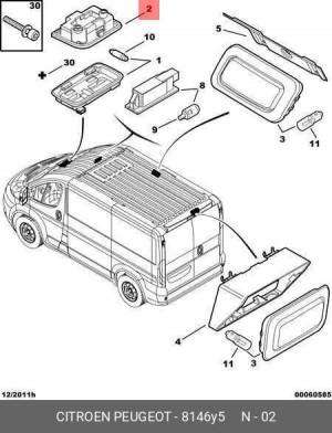 PEUGEOT BOXER,CITROEN JUMPER,FIAT DUCATO ROOF CONSOLE BRACKET 8146Y5