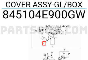 KIA GLOVE BOX COVER 845104E900GW