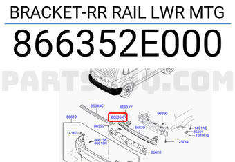 HYUNDAI TUCSON REAR RIGHT RAIL BRACKET 866352E000