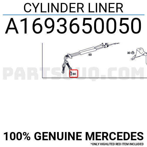 MERCEDES-BENZ FRONT CYLINDER LINER A1693650050