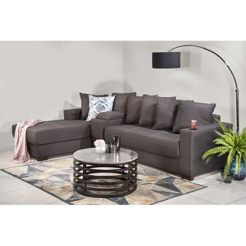 Memphis 3 Piece Corner Lounge Suite, Grey