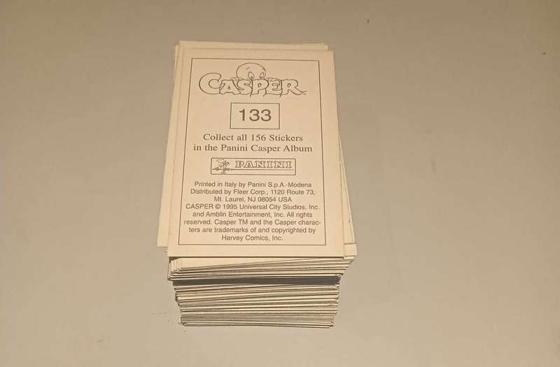Casper The Friendly Ghost Panini Stickers