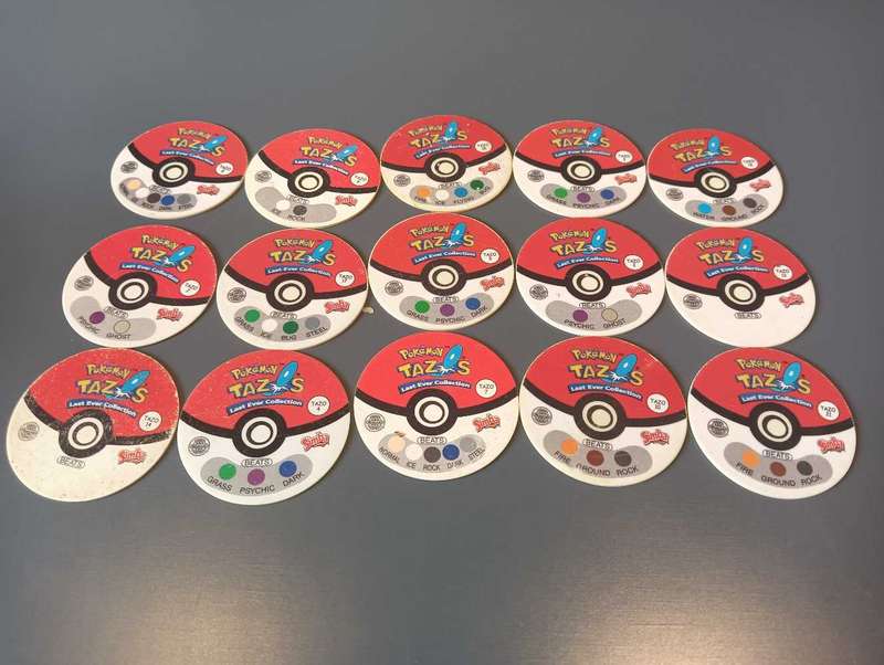 Pokémon Tazos Lot1 Last Ever Series x15