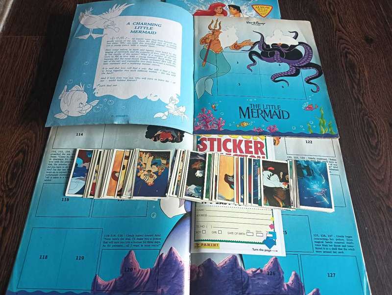 The Little Mermaid Panini Albums+ 75 stickers