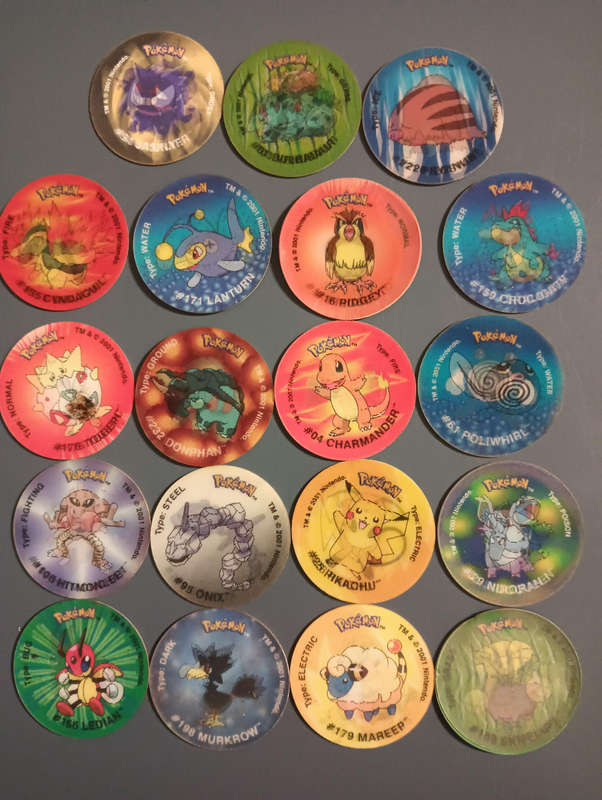 Pokemon 3D Tazos from Johto