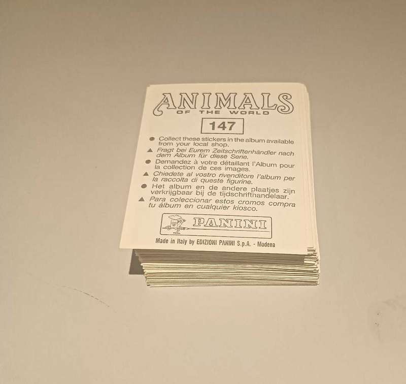 Animals of the world Panini Stickers