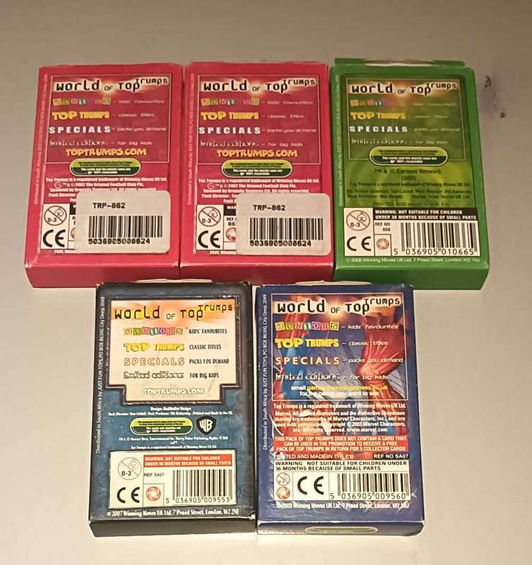 Top Trumps Playing Cards Harry potter Arsenal Ben10