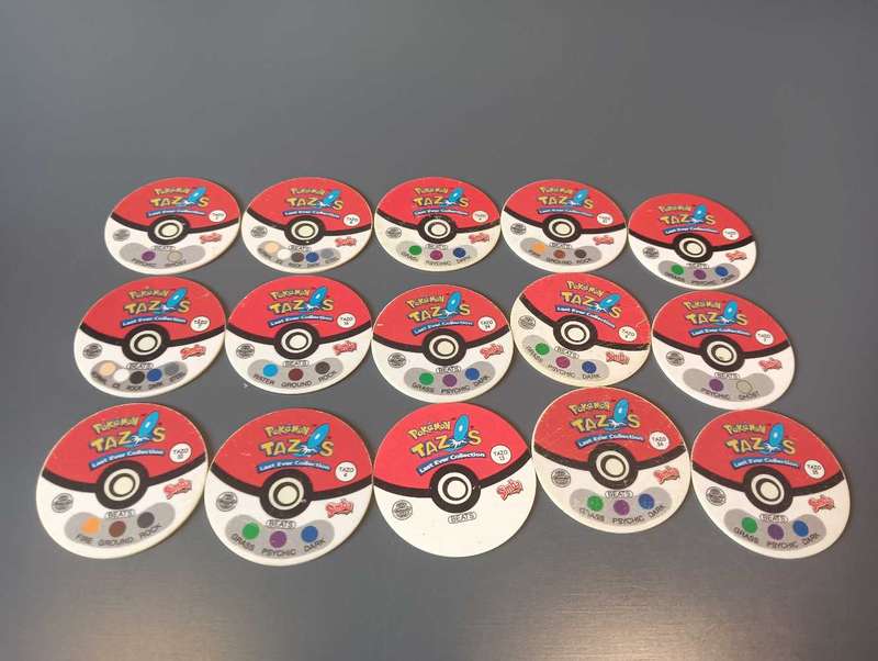 Pokémon Tazos Lot2 Last Ever Series x15