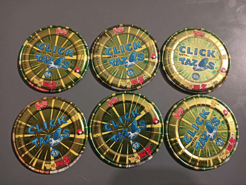Dragon Ball Z Green DBZ Tazos Lot 4