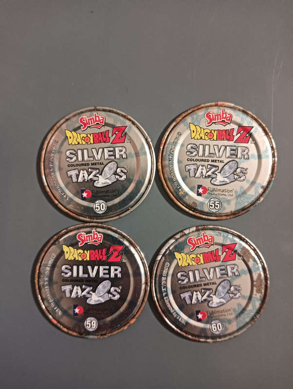 Dragon Ball Z Silver DBZ Tazos Lot 3