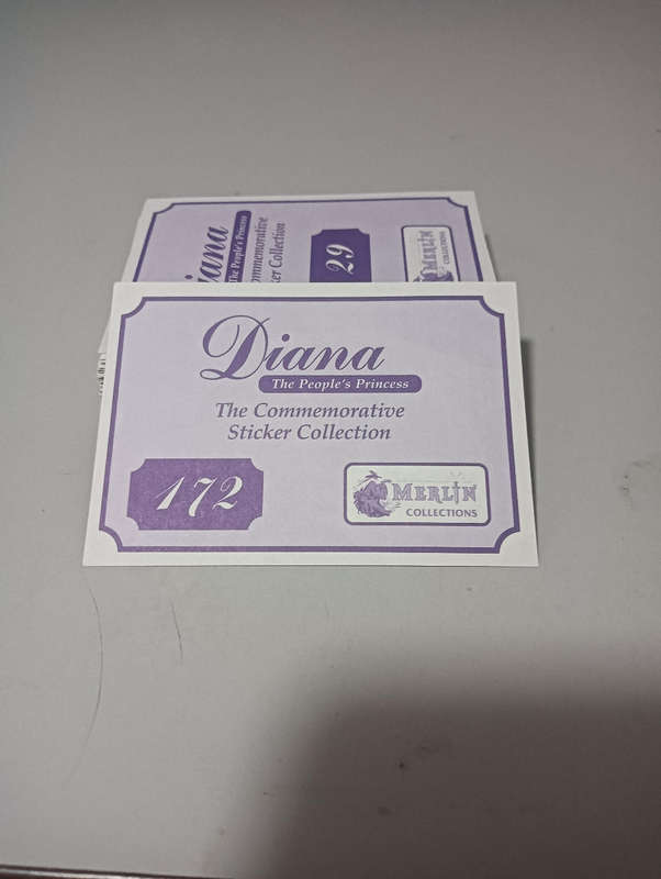 Princess Diana Merlin Loose Stickers Princess of Wales