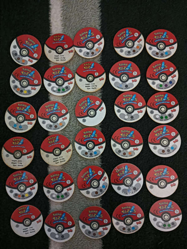 Pokemon Tazos from the world of Jotho