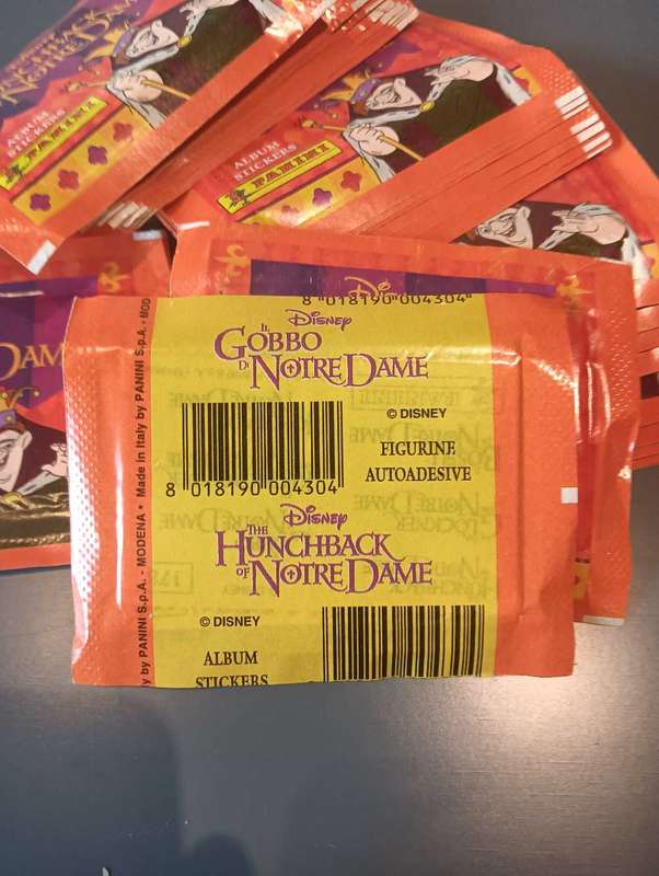 Hunchback of Notre Dame Panini Sticker Packets x30