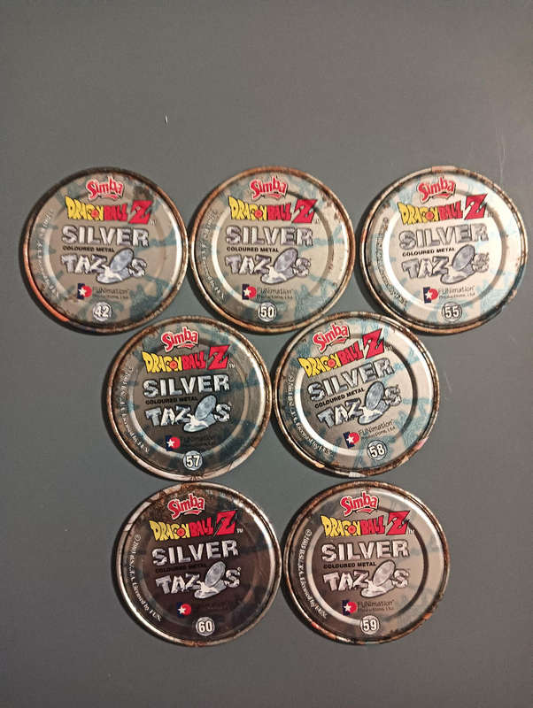 Dragon Ball Z Silver DBZ Tazos Lot 2