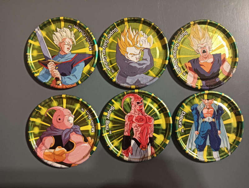 Dragon Ball Z Green DBZ Tazos Lot 4