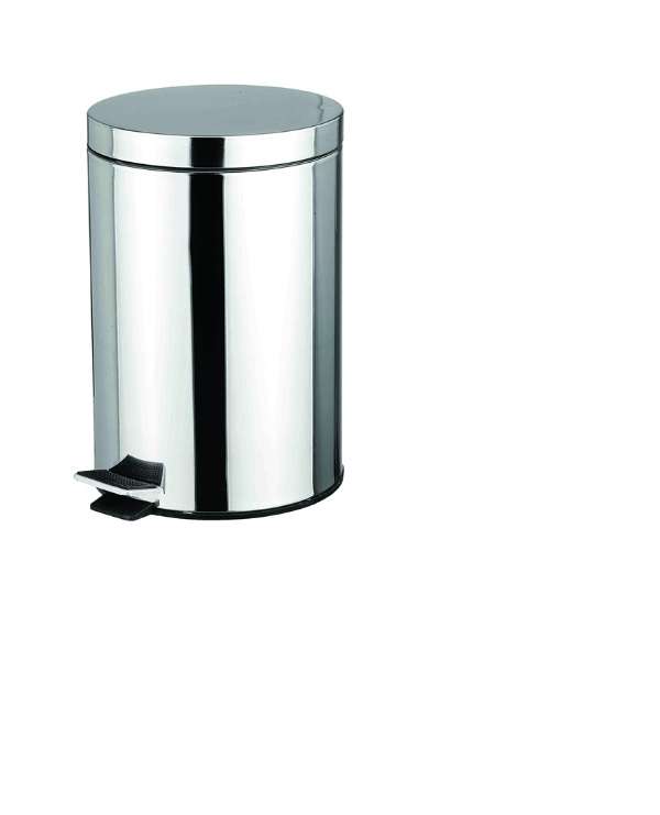 Dustbin /Pedal Bin 5L Plain Stainless Steel - Home Essentials
