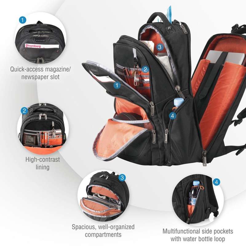 Everki EKP121 Atlas Checkpoint Friendly Laptop Backpack