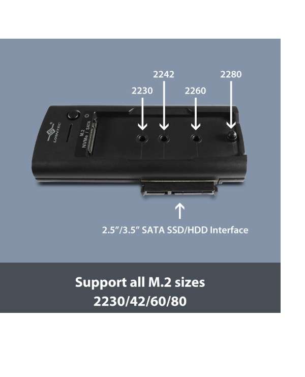 Vantec NexStar Storage Adapter, 3-in-1, USB 3.2 Gen2x1 Type C