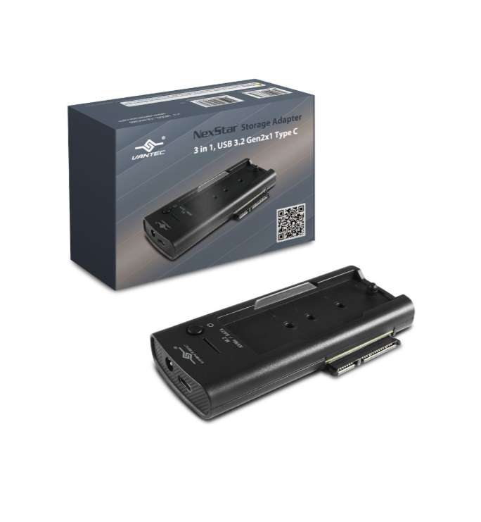 Vantec NexStar Storage Adapter, 3-in-1, USB 3.2 Gen2x1 Type C