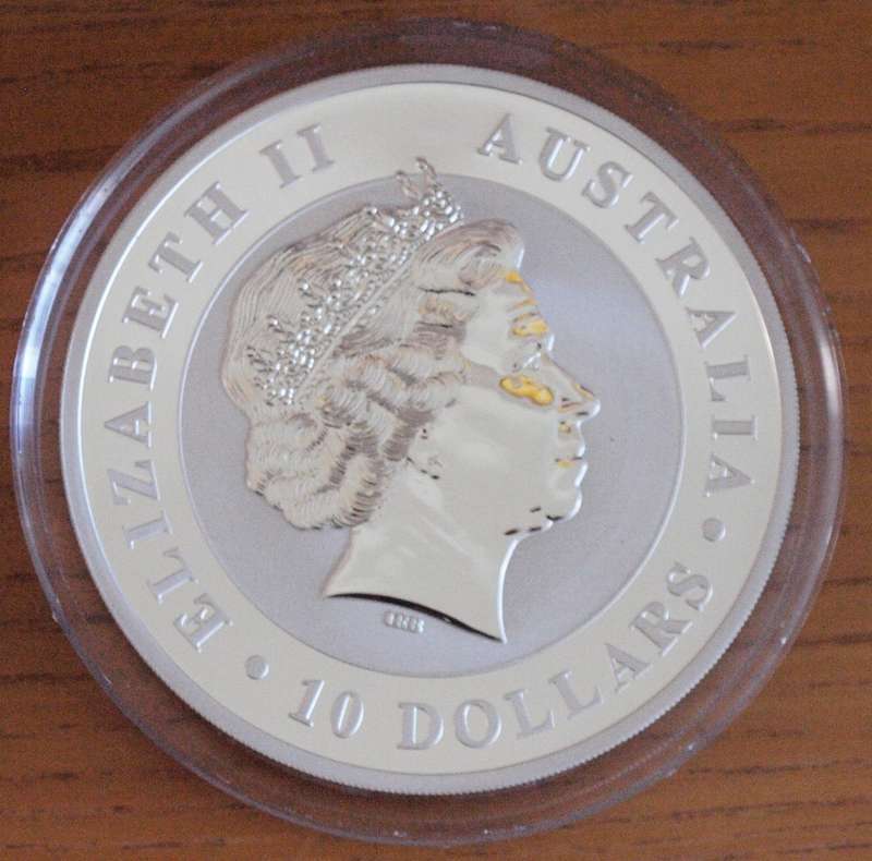2014 AUSTRALIAN KOOKABURRA 10 AUD, 10 Oz of 999 SILVER COIN IN CAPSULE by PERTH MINT AUSTRALIA