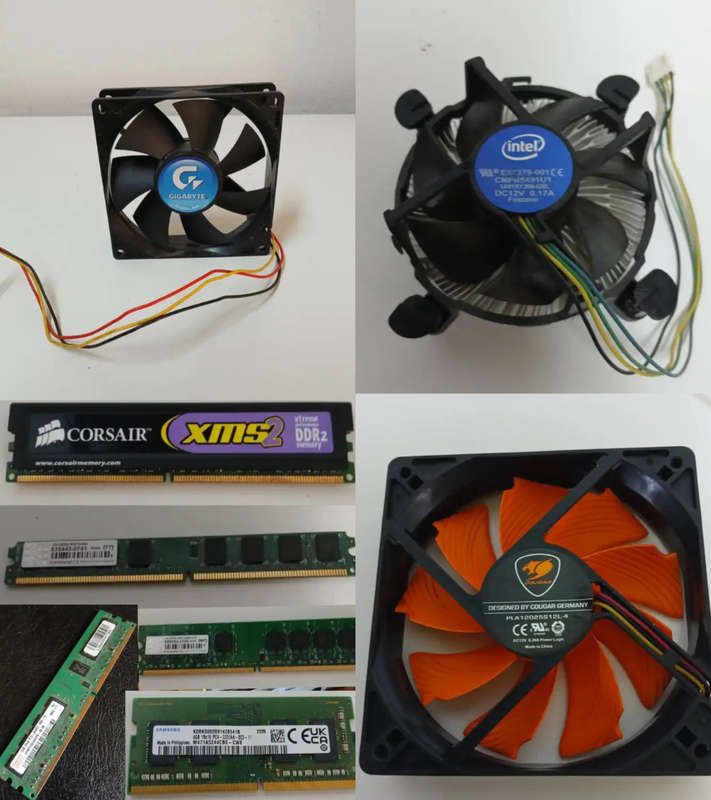 #Weekend Special# 3 PC cooling fans & 5 memory (RAM)