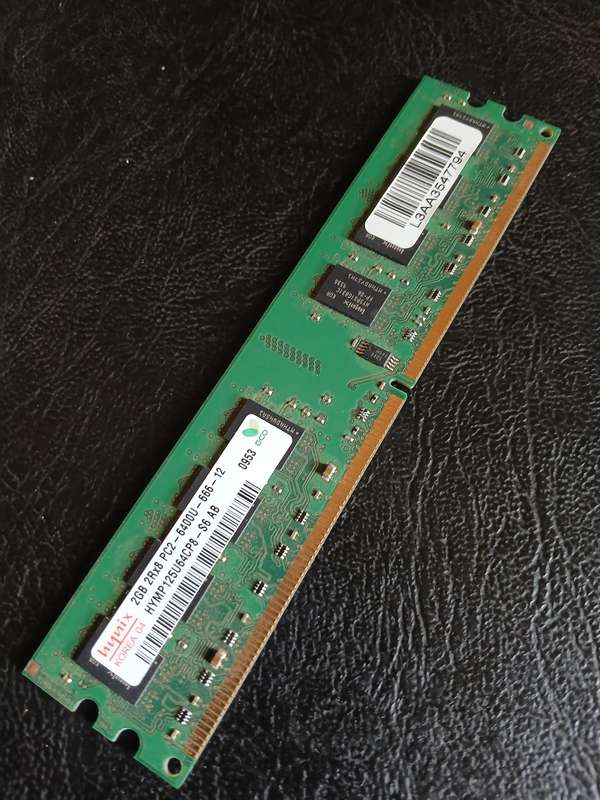 Hynix 2GB 2RX8 PC2-6400U-666-12 Memory HYMP125U64CP8-S6 AB-C RAM & 1GB DDR2 transcend