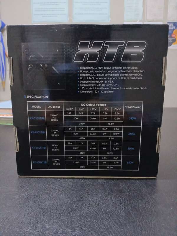 Raidmax XT-Series 550W Non-Modular