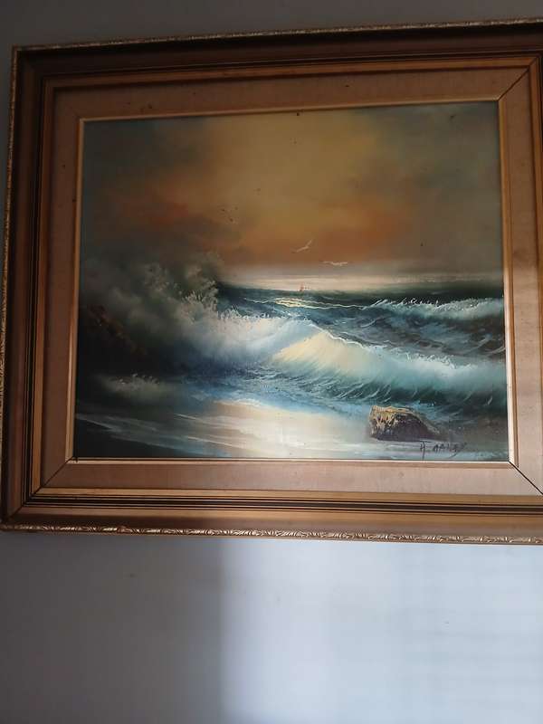 Stunning H. Gailey oil painting in beautiful frame - collector art