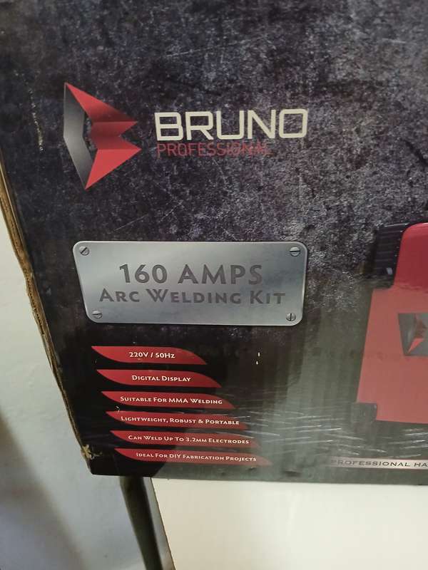 BRUNO PROFESSIONAL  160 AMPS ARC WELDING KIT