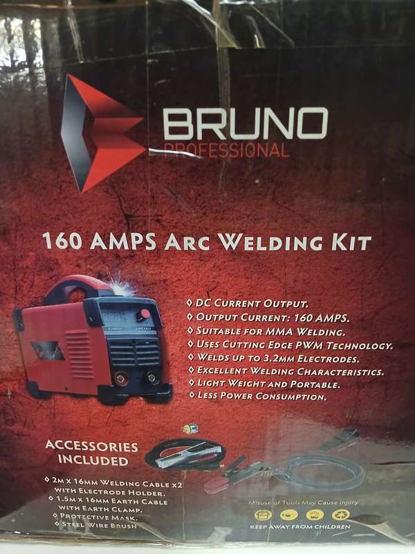 BRUNO PROFESSIONAL  160 AMPS ARC WELDING KIT