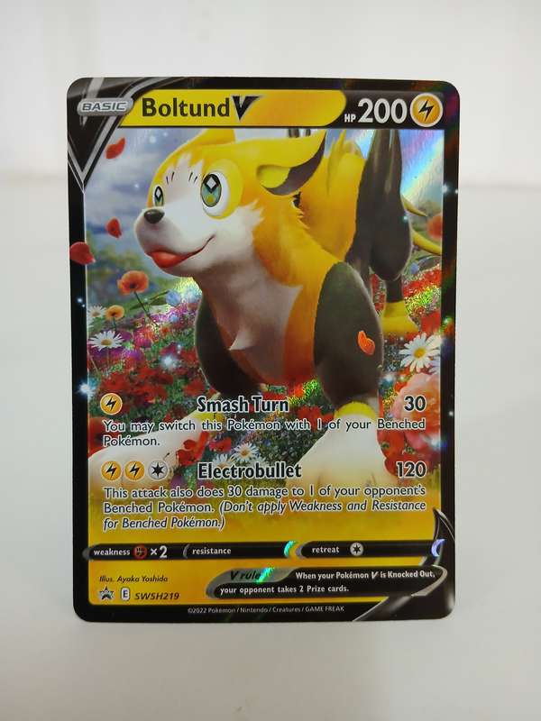 Pokémon Boltund V SWSH219 Ultra Rare Holo Black Star Promo